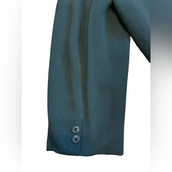 Linda Allard Ellen Tracy Saks Fifth Avenue Dark Green Double Breasted Blazer 20 - Picture 4 of 7